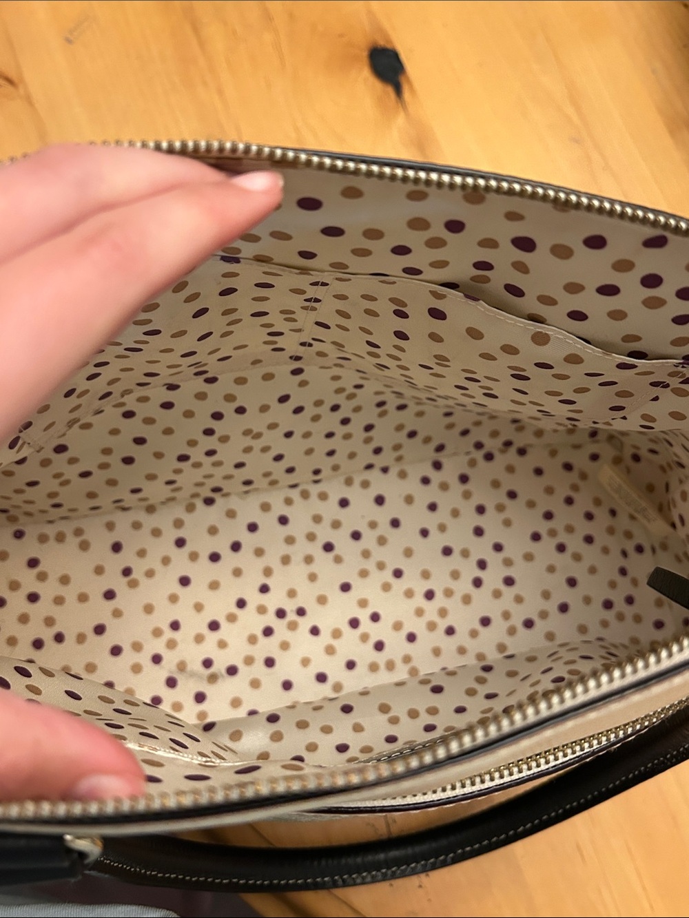 Kate Spade Cream and Black Dome Satchel - Picture 8 of 8